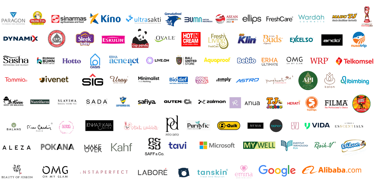 Zando brand partners — Paragon, Kino, Wardah, Sinarmas, Garudafood, FreshCare, and more
